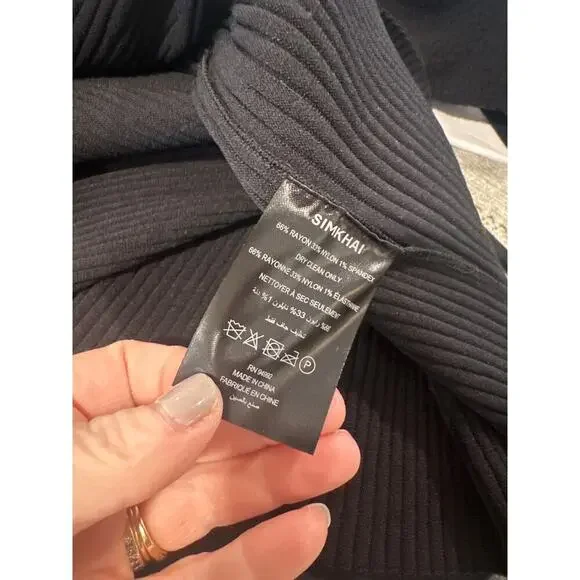 NWT Simkhai Signature Patricia Knit Ribbed Dress Size S - Picture 7 of 7